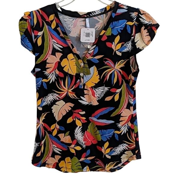 NWT DNA Couture Tropical Top - Picture 1 of 5